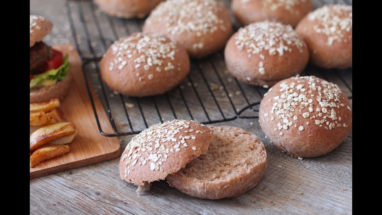 Pains pour burger à la farine complète