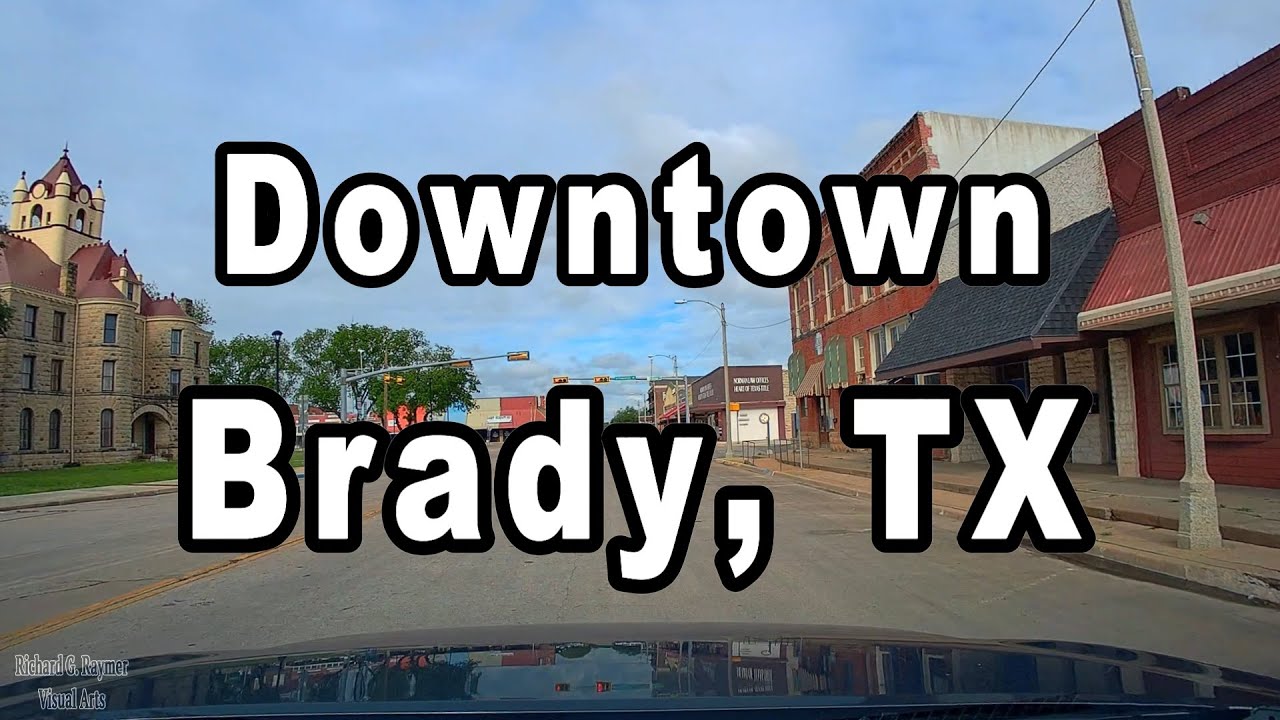 Driving Downtown Brady, TX (Dash Cam)