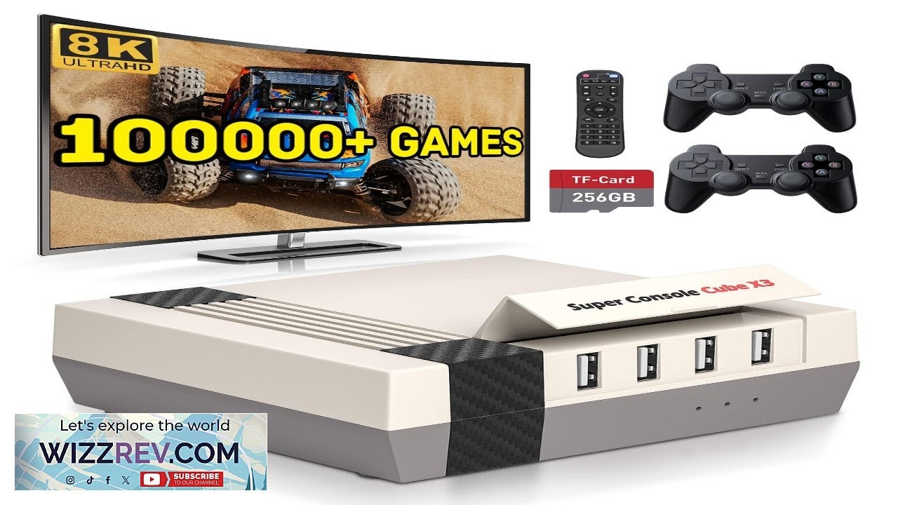 Kinhank Retro Game Console with 100000+Games Super Console CUBE X3 Video Game Console
