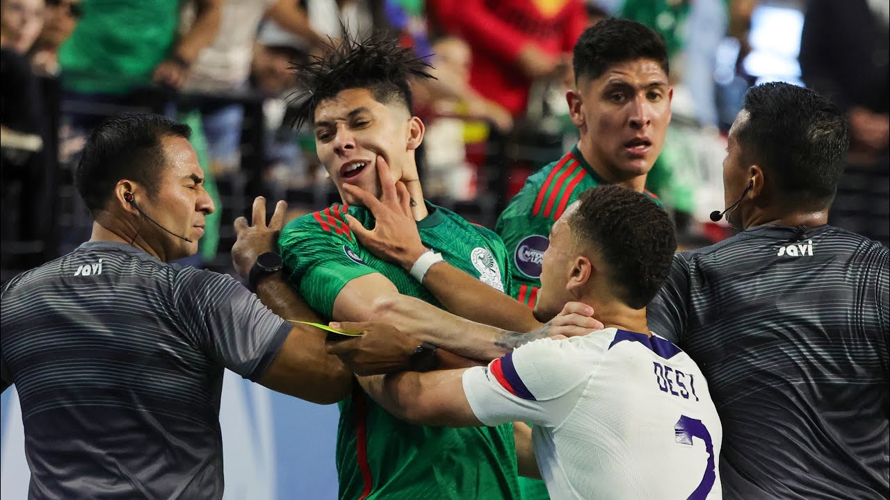 USA vs Mexico Rivalry || Fights, Goals, Red Cards