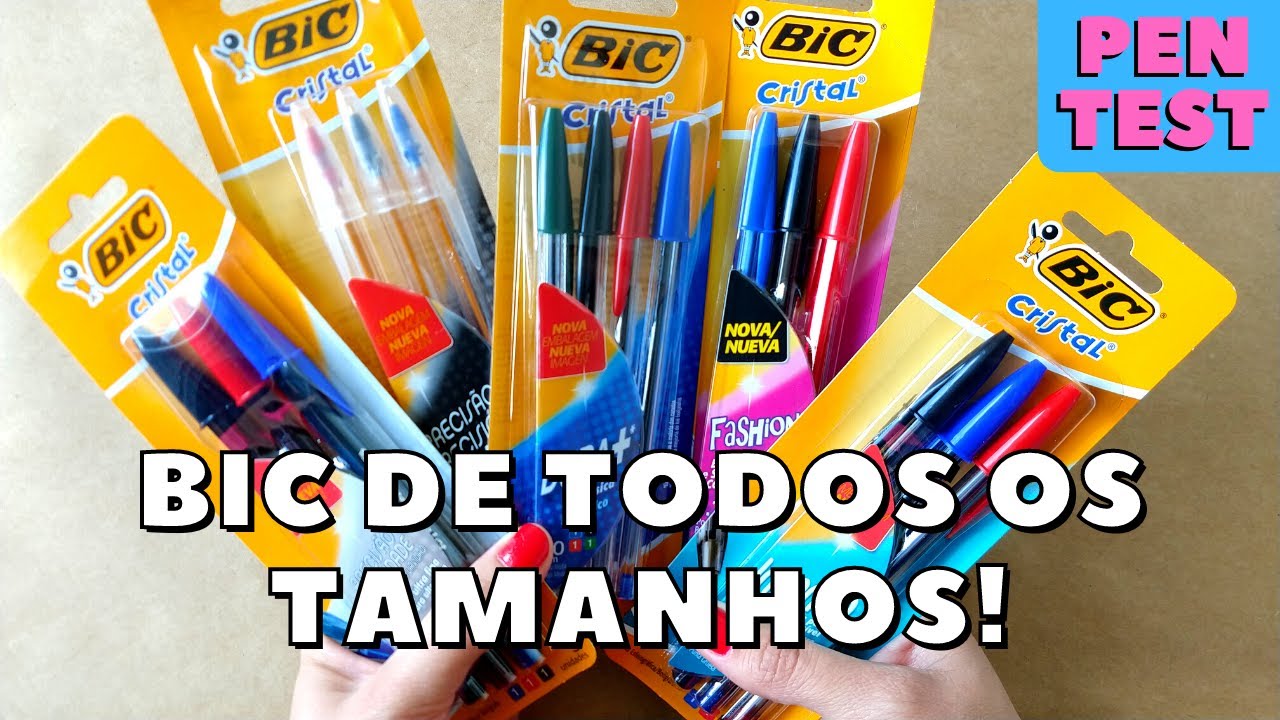 Testando TODAS as CANETAS BIC CRISTAL!!