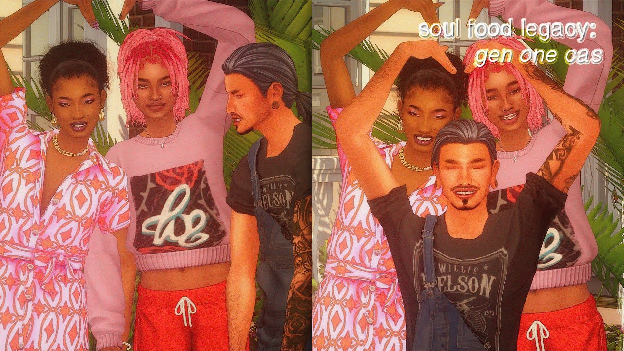 making my soul food legacy heir and her daughter [ sims 4 cas ]