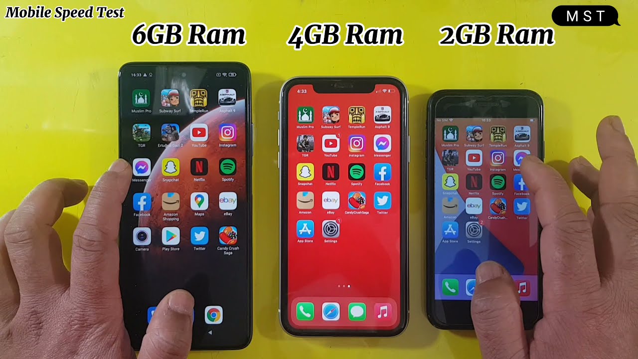 Xiaomi Mi 10T lite 5G vs iPhone 11 vs iPhone 7 Speed Test Comparison MST official