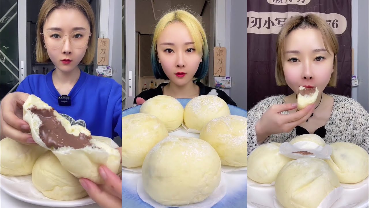 🍞 [MUKBANG] chocolate ice cream bread edition