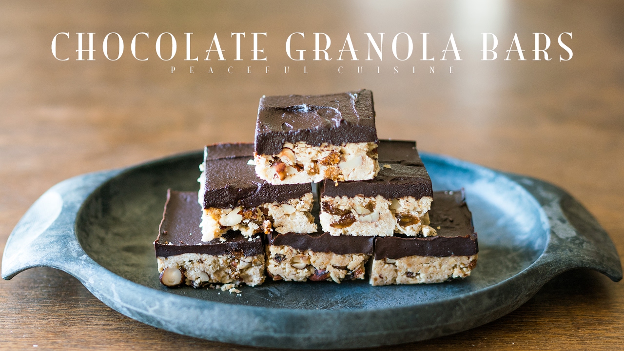 Chocolate Granola Bars (vegan) ☆ チョコレートグラノーラバーの作り方