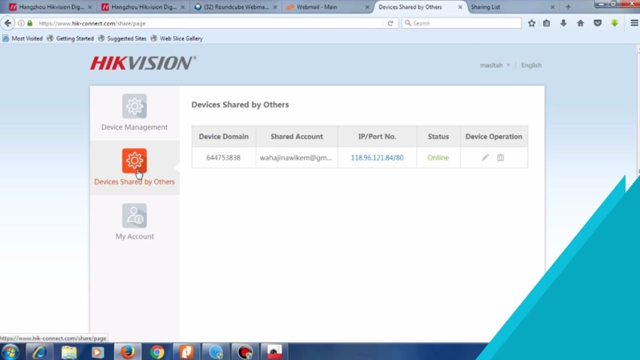 Now Sharing of Hik-Connect Domain Name Supported