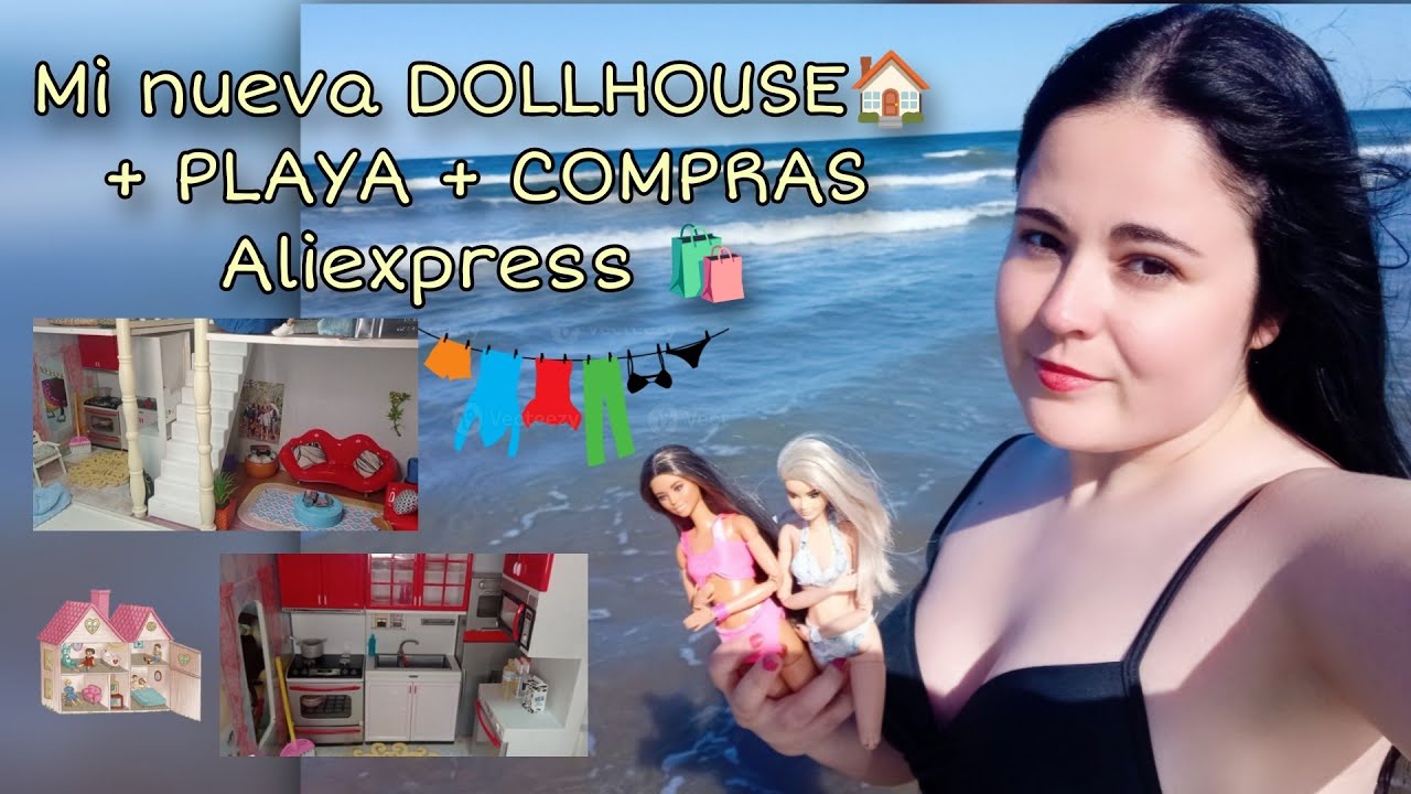 Barbie VLOG; NUEVA DOLLHOUSE + COMPRAS AliExpress & VIAJE PLAYA low cost 🛍️🏖️🏠