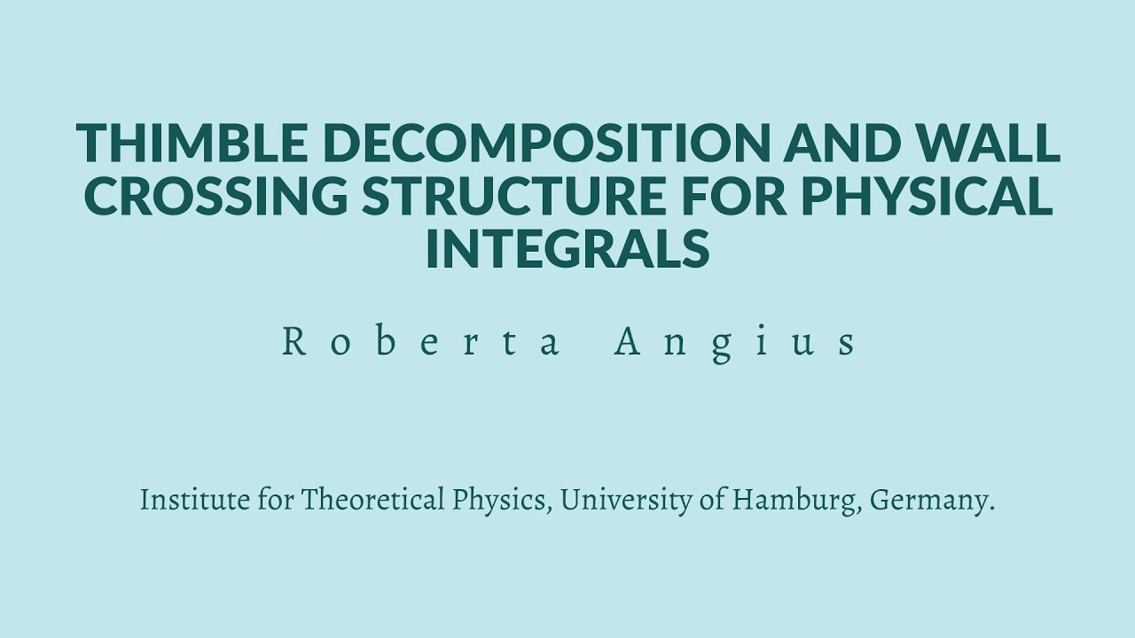 Roberta Angius - Thimble decomposition and Wall Crossing Structure for Physical Integrals