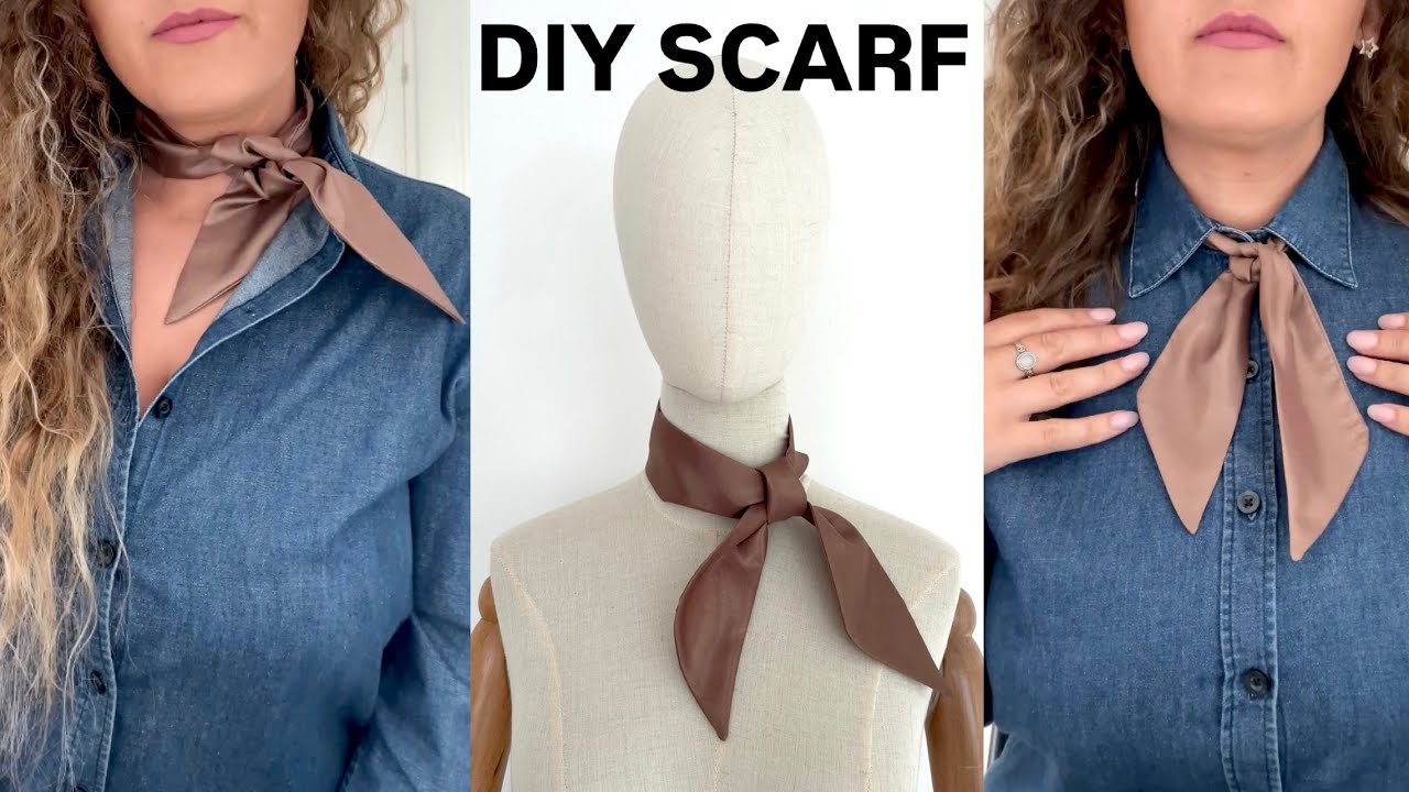 How to make neck scarf, Scarf Sewing Tutorial, DIY scarf, Anita Benko