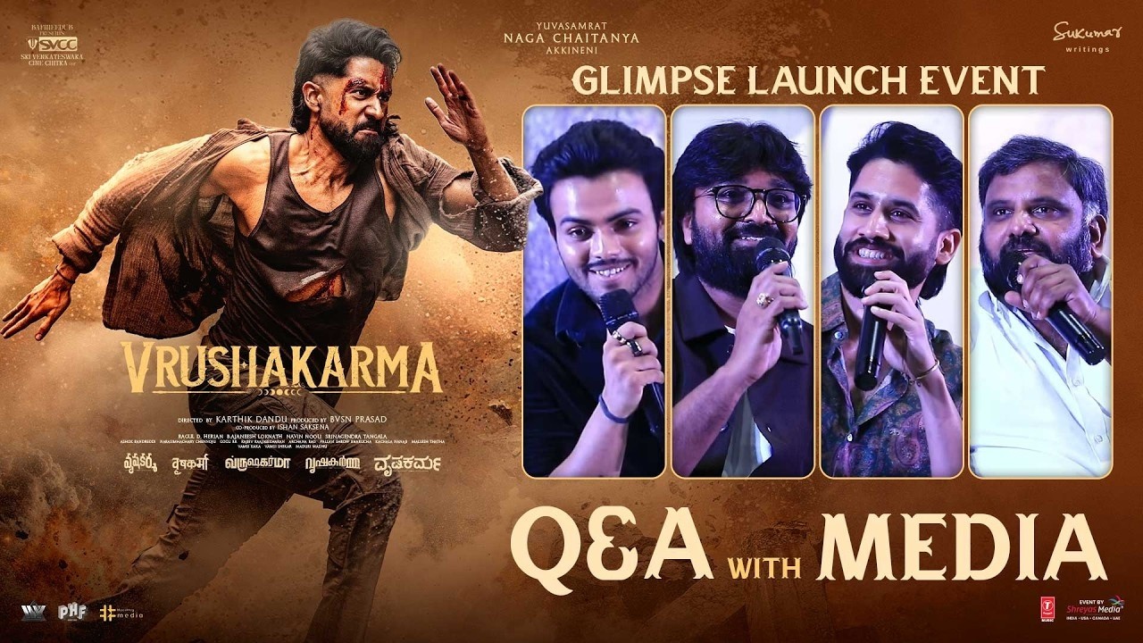 #Vrushakarma Movie Team Q & A Session With Media At Glimpse Launch Event | Naga Chaitanya, Meenakshi