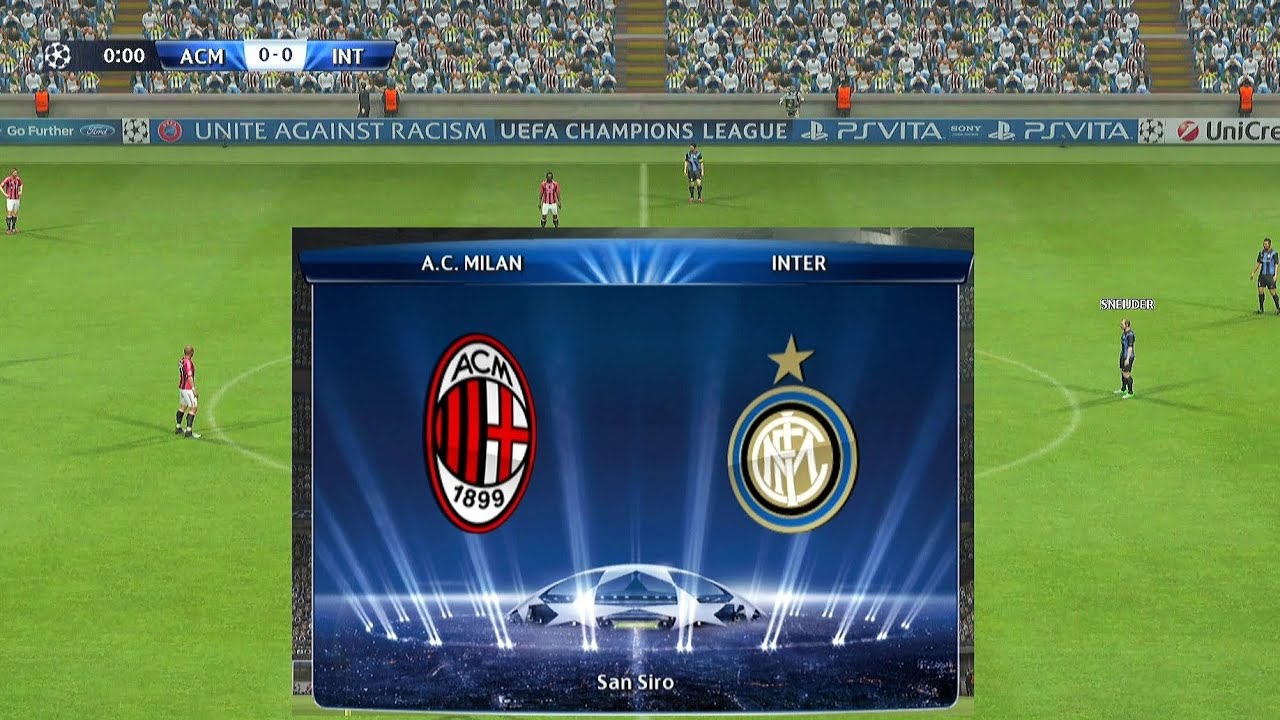 PES 2013  - AC Milan Vs Inter Milan | UEFA Champions League | 1080p