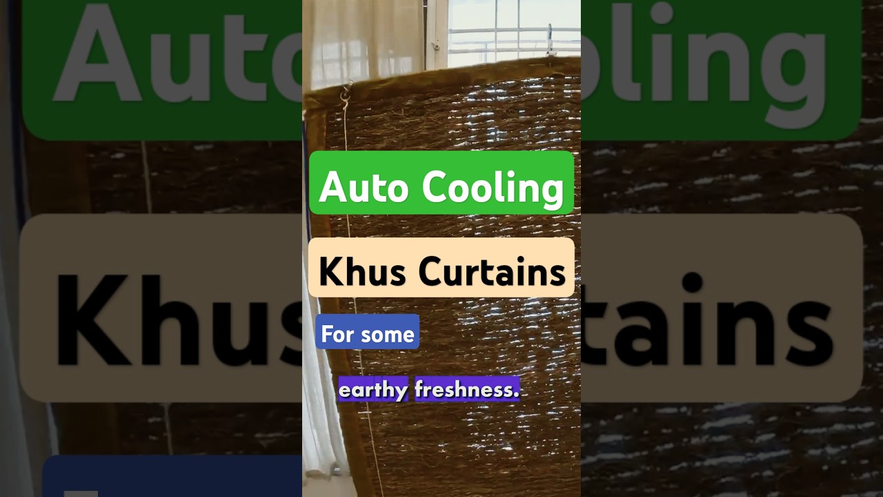 Automatic Khus / Vetiver Curtain #cooling #sustainability #natural #khus #heat #summer #vetiver