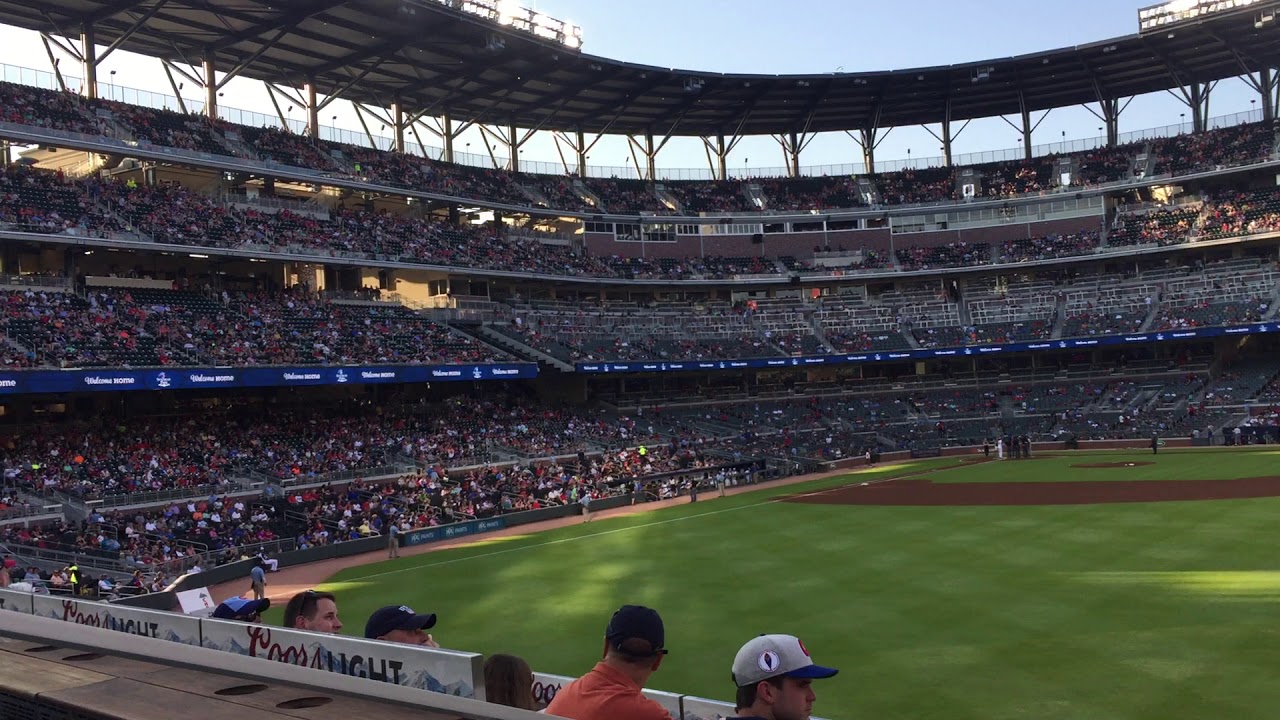 View From The Outfield At SunTrust Park: Atlanta Braves vs. Cincinnati Reds