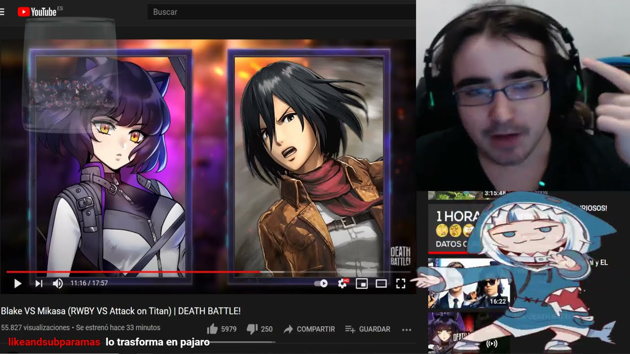 Blake VS Mikasa (RWBY VS Attack on Titan) | DEATH BATTLE! | Shelos1life REACTION