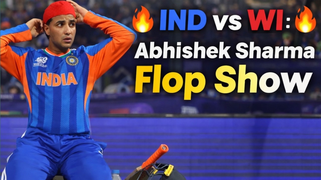 IND vs WI : Abhishek Sharma need to think. ABHISHEK SHARMA FLOP SHOW vs West Indies