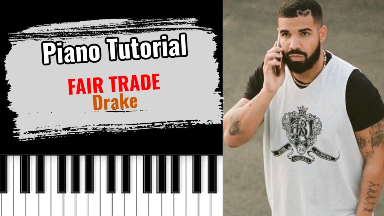 🎹FAIR TRADE by Drake (easy piano tutorial lesson free)