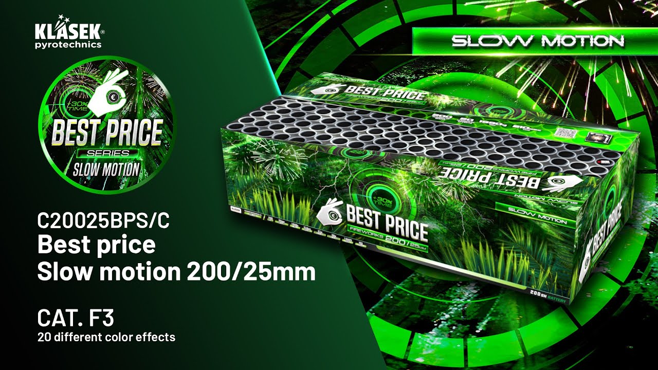 C20025BPS/C Best price Slow motion 200/25mm | Klasek pyrotechnics