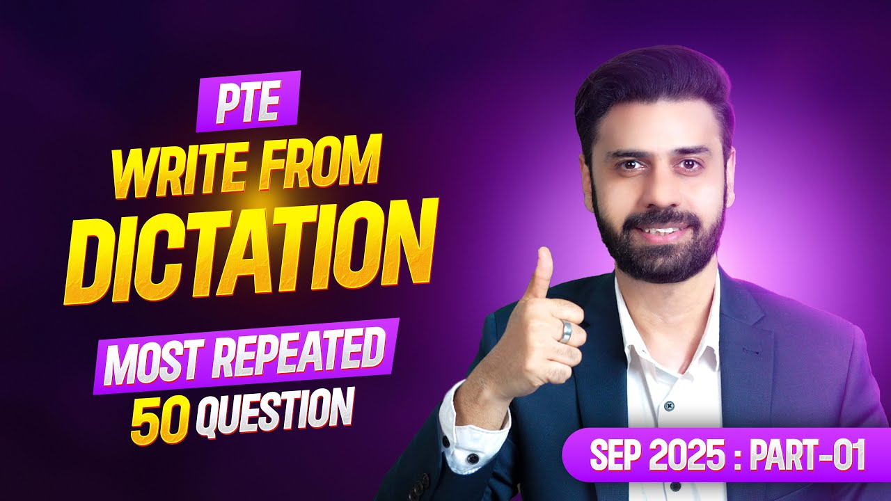 PTE Listening Write From Dictation | Real Exam Prediction September 2025 | VLE