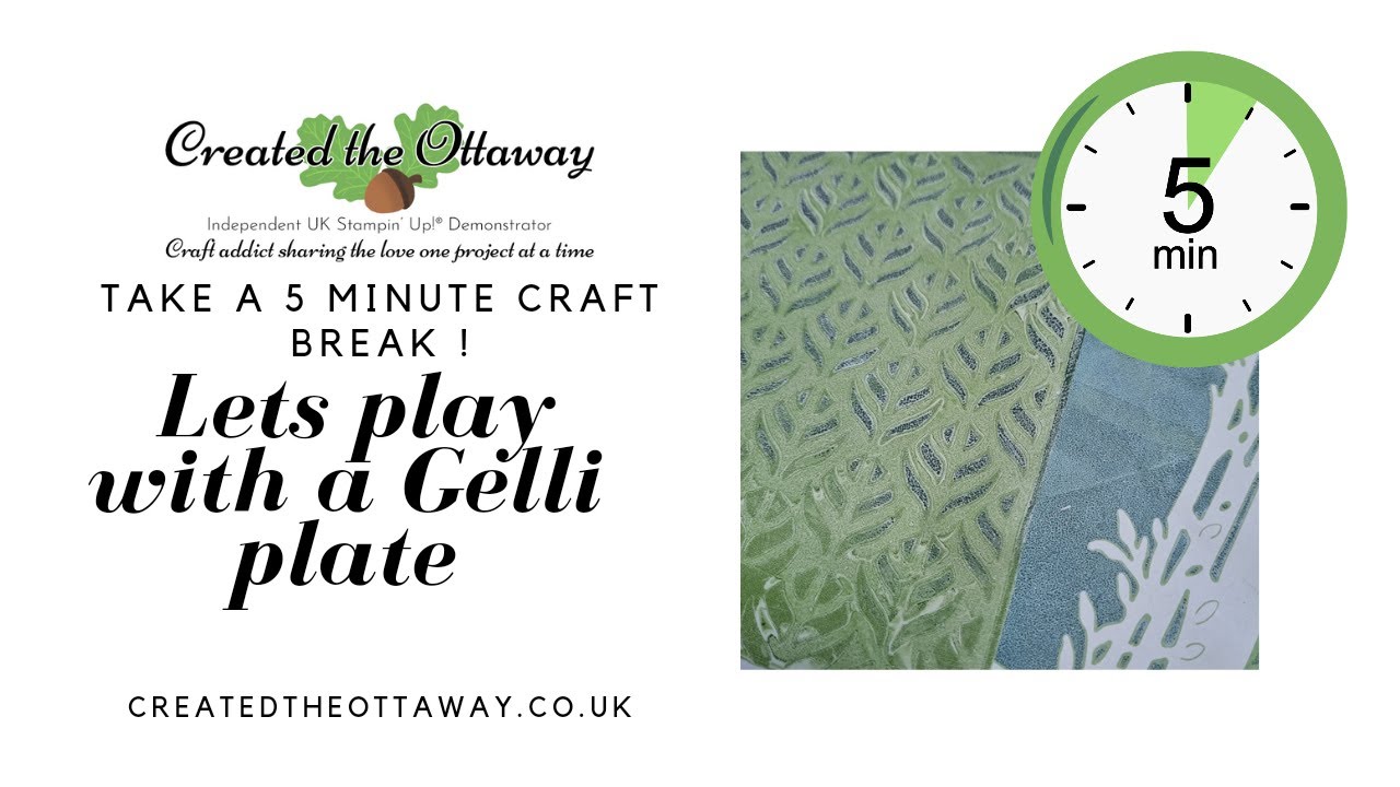 Take a 5 minute craft break gelli plate fun@createdtheottaway