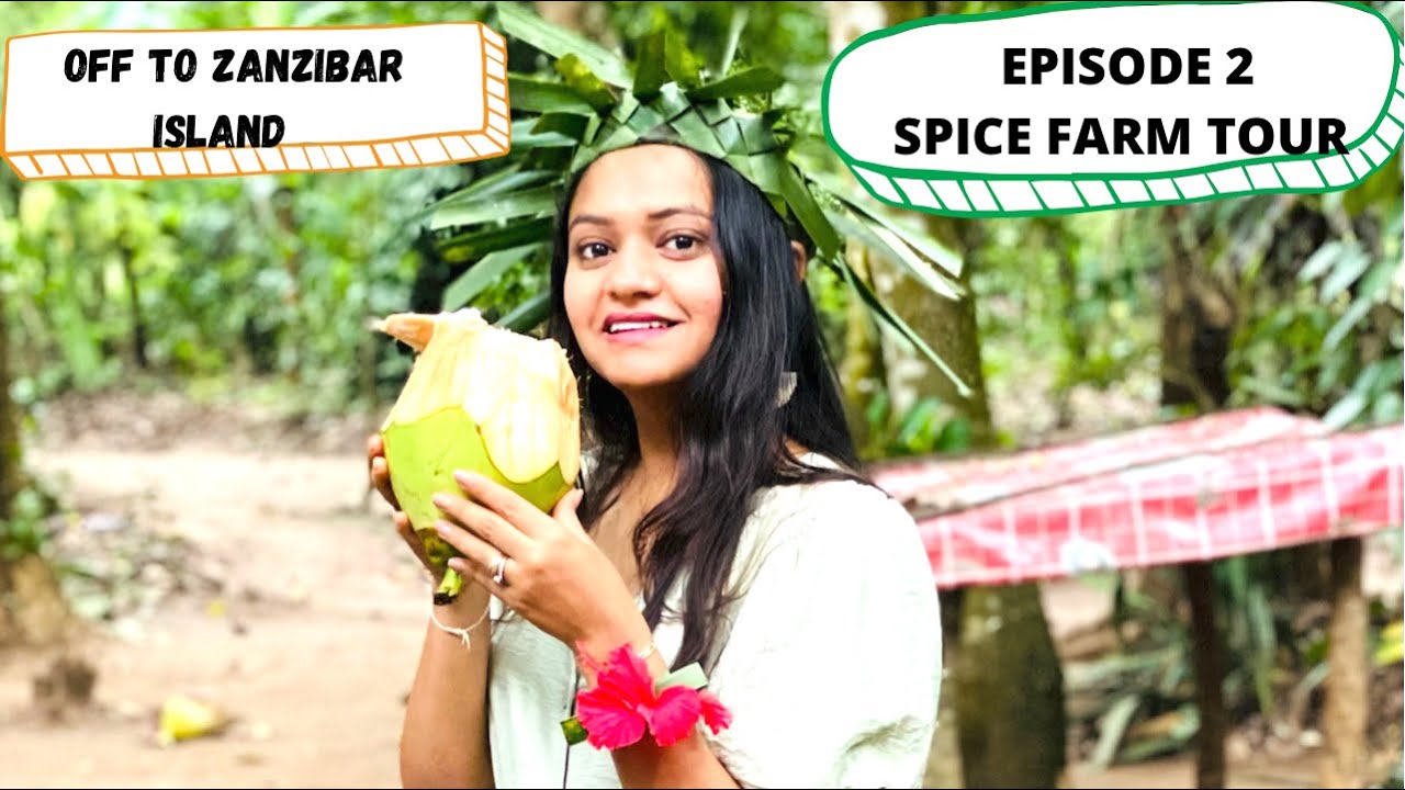 Spice farm tour in Zanzibar | handmade bracelet & crown 👸 | A man Climbed a coconut tree 🌴🥺