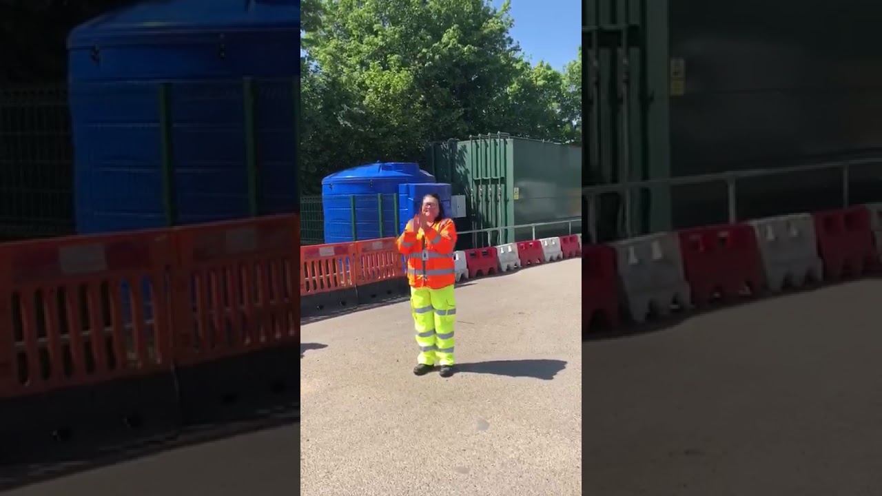 The county council's road workers join the clap for carers and key workers.