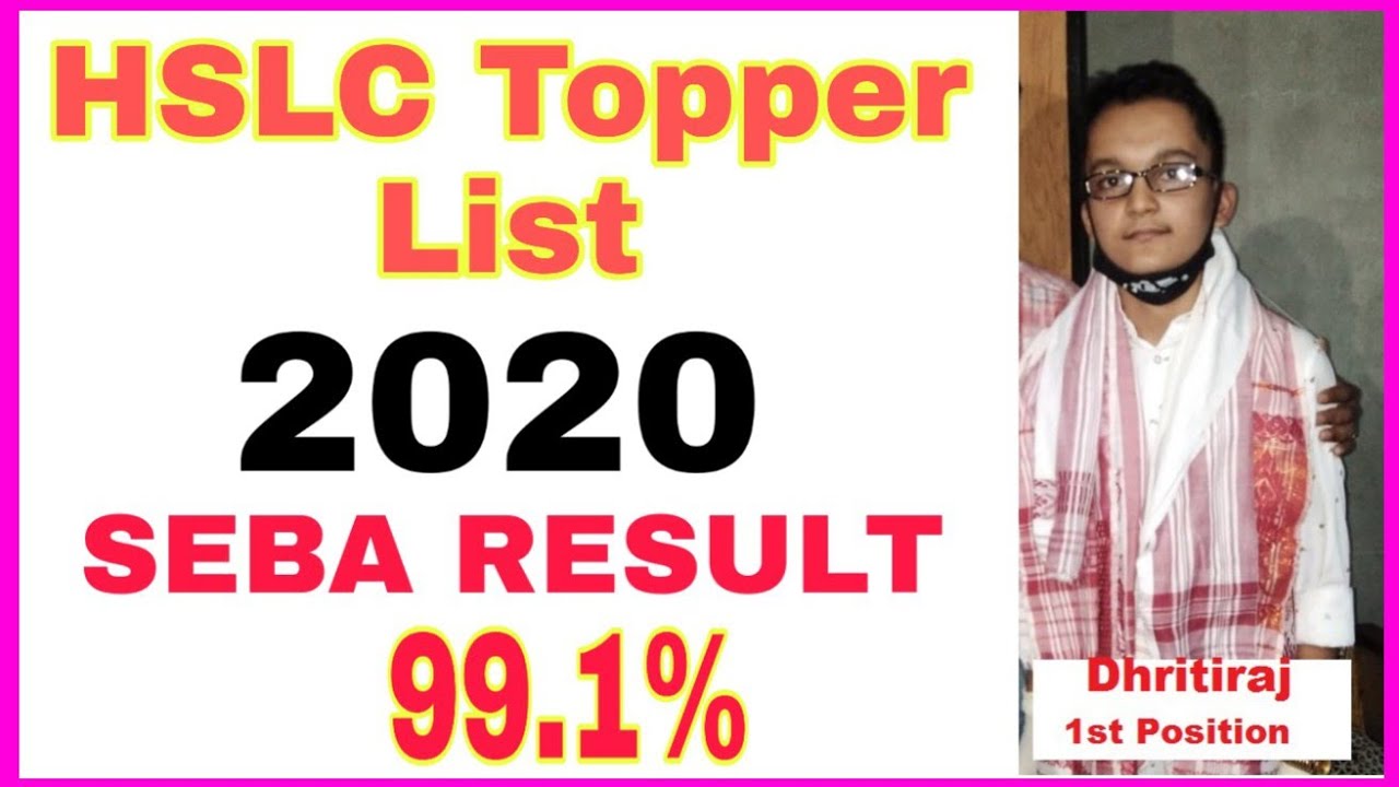 HSLC Topper list 2020| Matric Topper list|SEBA Result Top ten Position