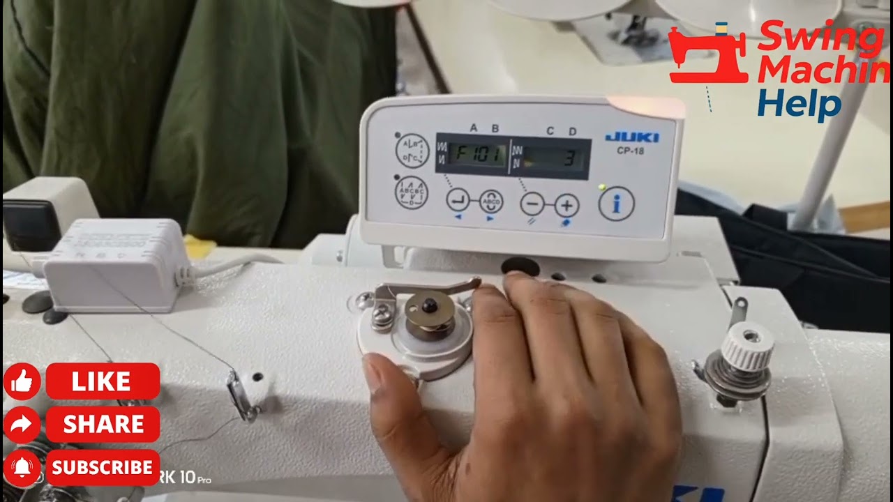Juki LH-3528A-7 (2 needle lock stitch counting program double needle a to z step by step