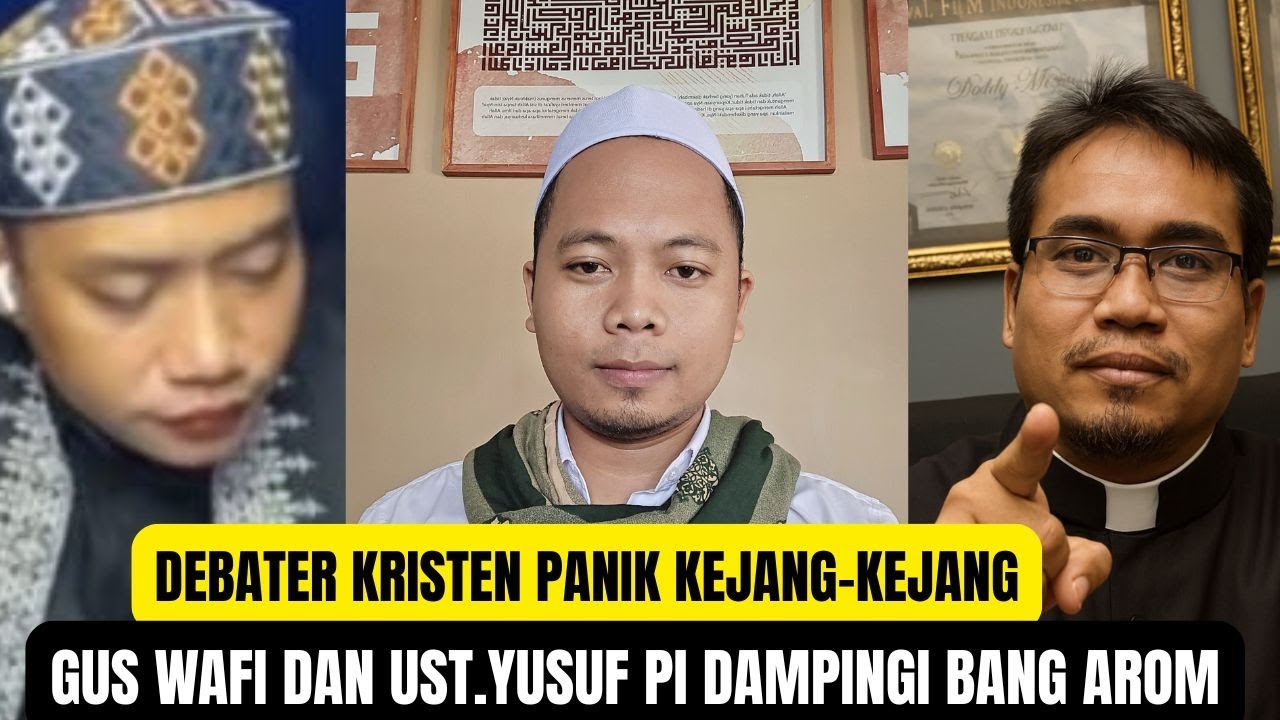 DEBATER KRISTEN PANIK DAN KEJANG-KEJANG.GUS WAFI DAN UST.YUSUF PI DAMPINGI BANG AROM