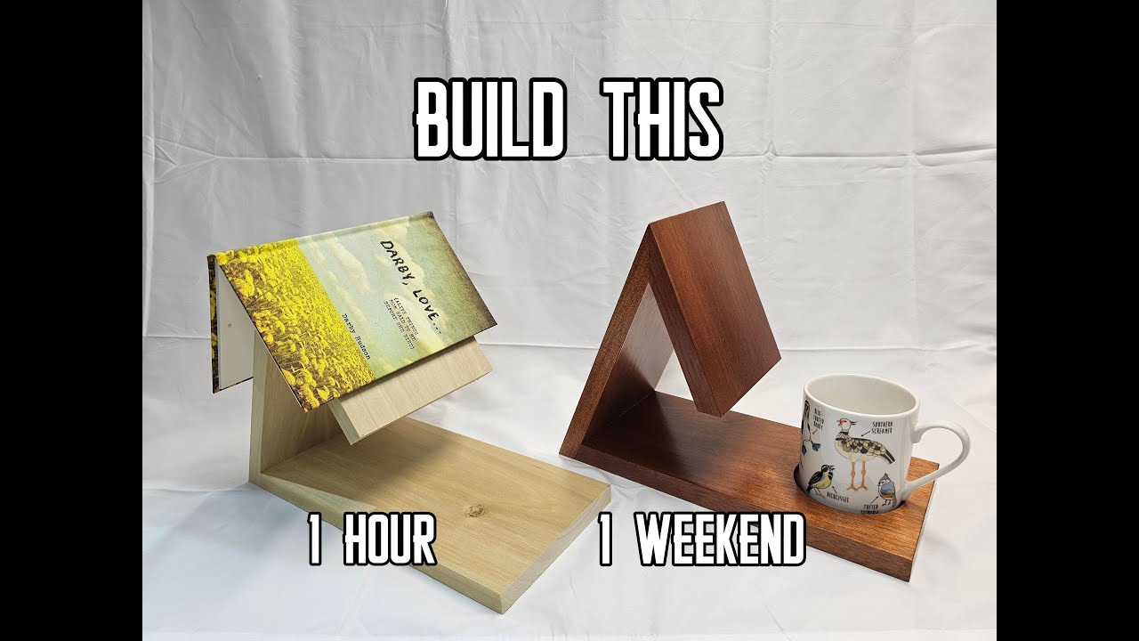DIY Wooden Book Caddy with Mug Holder | Two Build Options