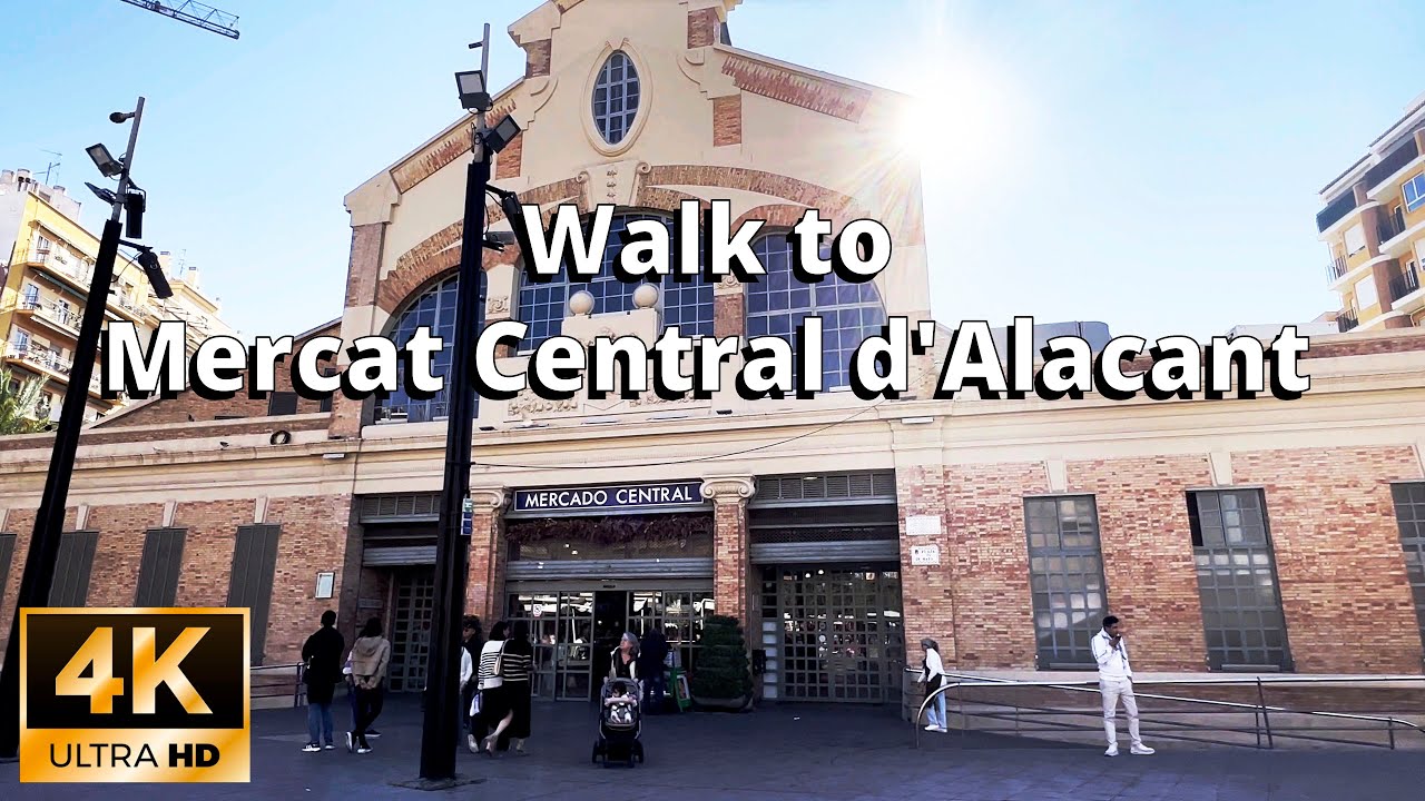 A Walk from Alfonso El Sabio to Alicante Central Market: A Cultural Journey 4К (January 2024)