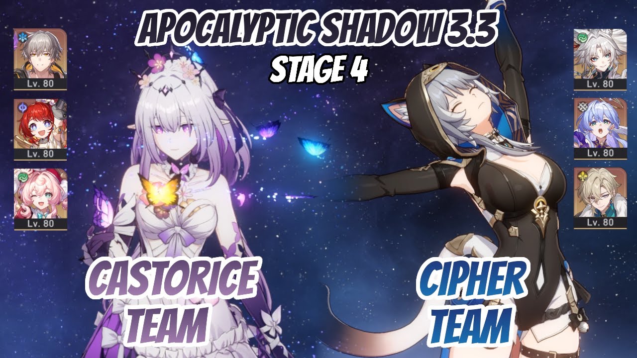 Castorice Team & Cipher x Feixiao Apocalyptic Shadow Stage 4 (3 Stars) | Honkai Star Rail
