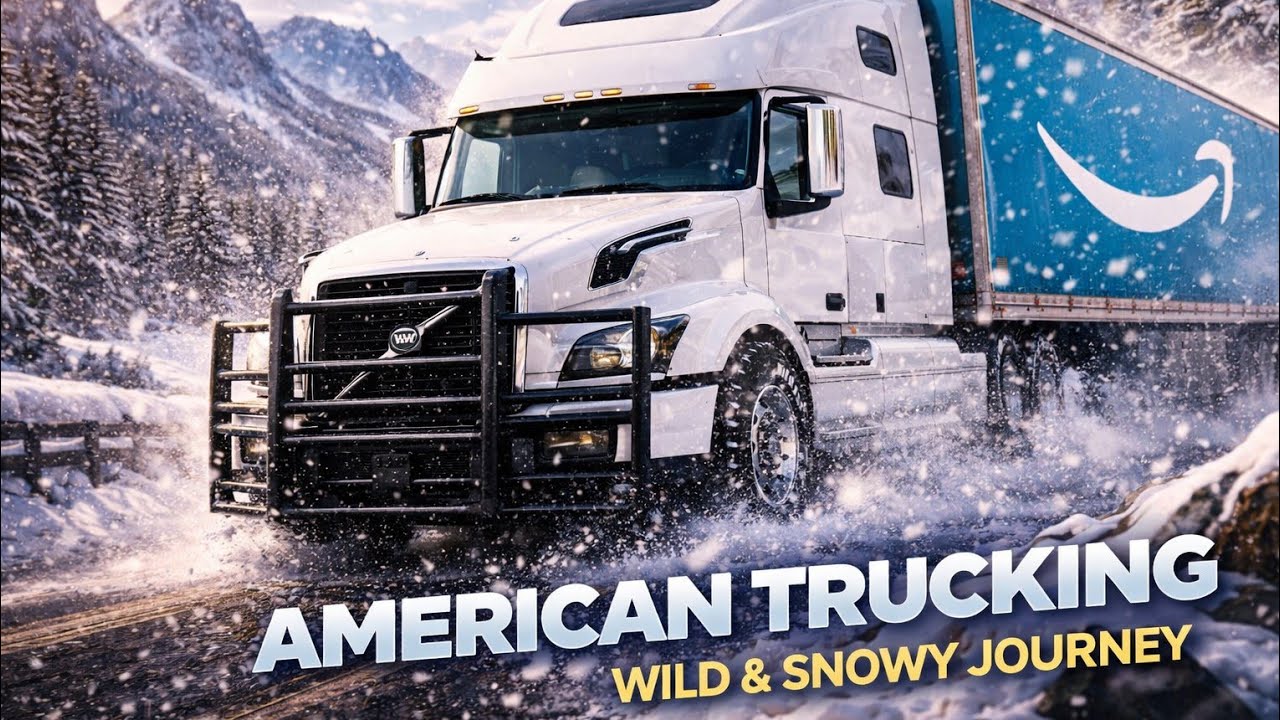 POV Truck Driving USA | 12 Hours Across the Wild Desert West – Relaxing Winter Highway for Sleep
