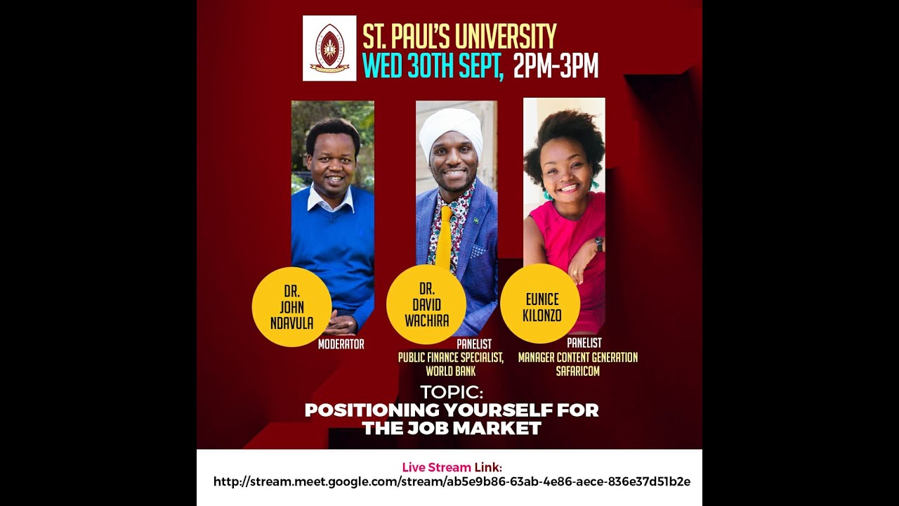 How to position yourself for the job market: Eunice Kilonzo and Dr. David Wachira