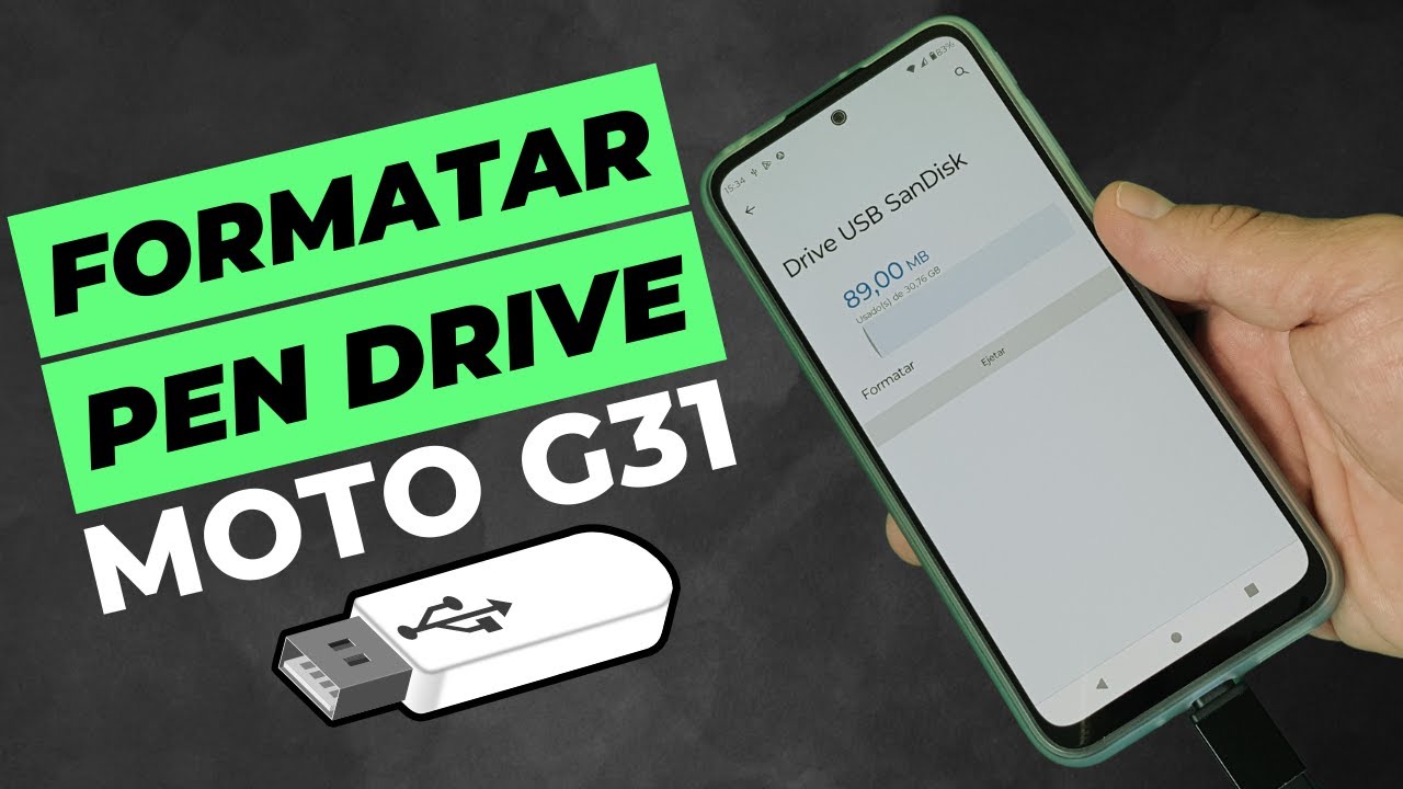 COMO FORMATAR UM PEN DRIVE USANDO UMA FUN&Ccedil;&Atilde;O NATIVA NO CELULAR MOTOROLA MOTO G31