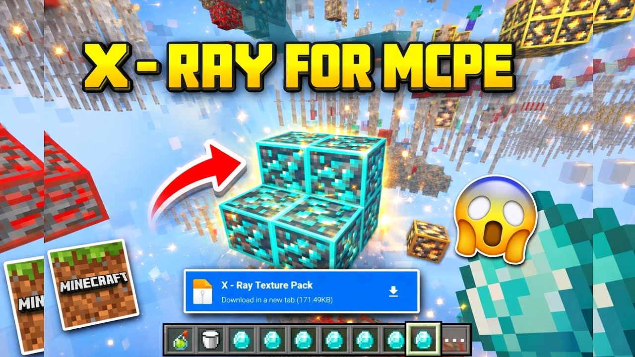 ✨MCPE X-Ray Pack 🔥 | Diamonds & Netherite Easy Find! | X - Ray For Minecraft pe | X - Ray Texture.
