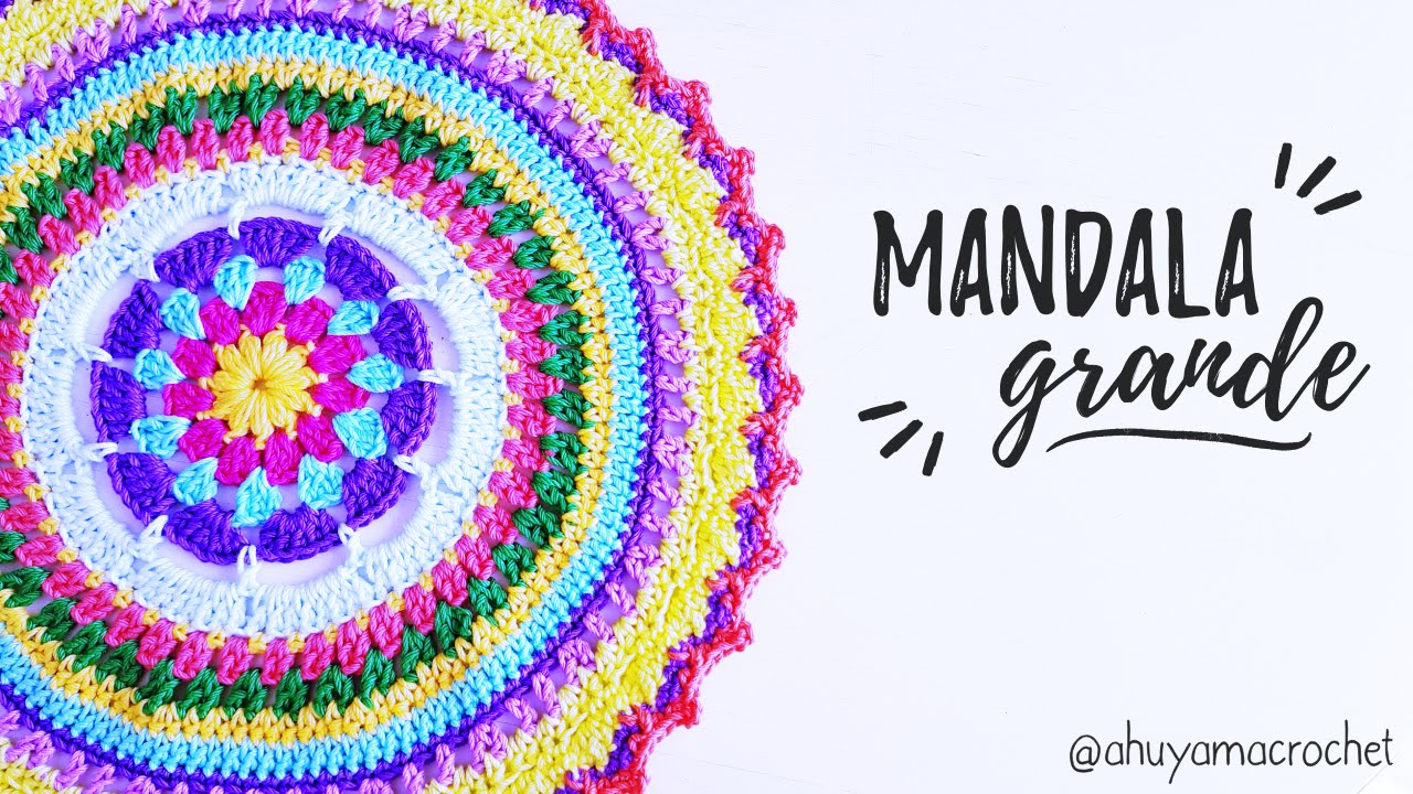 Como tejer un MANDALA GRANDE a crochet | AHUYAMA CROCHET