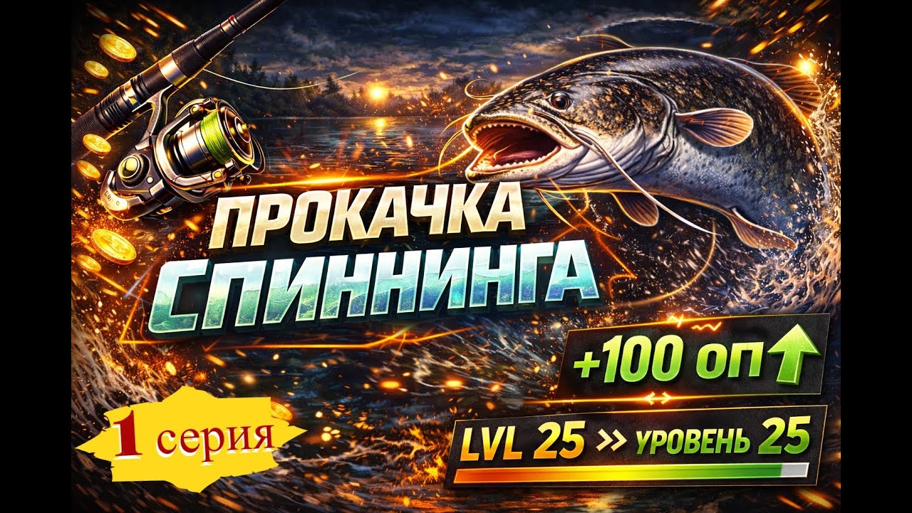 ПРОКАЧКА СПИННИНГА ➣ 1 СЕРИЯ - ИНТРО➣ Русская Рыбалка 4(РР4)