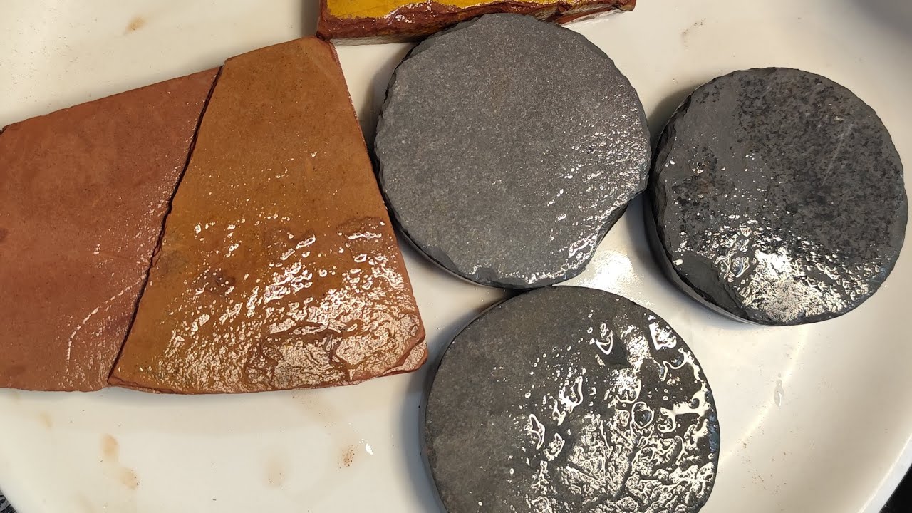 Red and black slate items - Wet cleaning video 📸&hearts;️👍💥