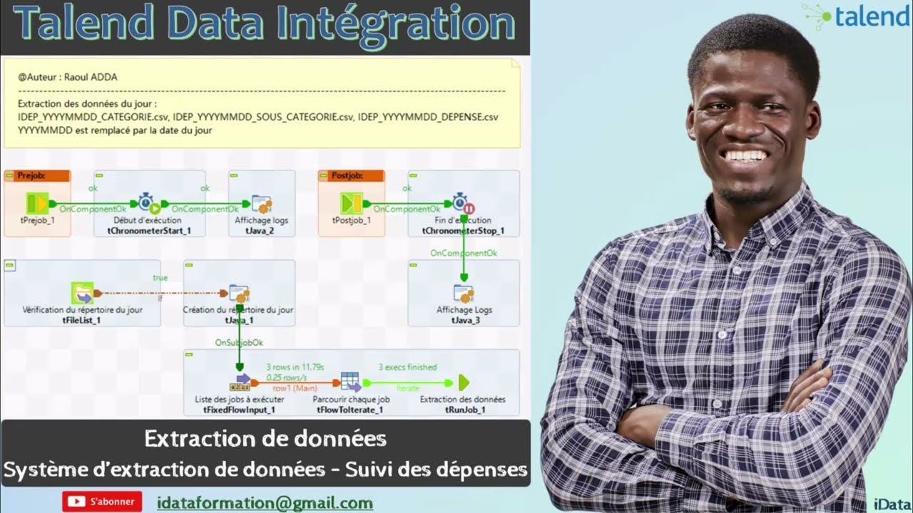 Mini Projet 2 : Extraction des données à partir d'un fichier Excel –Talend Data Integration #50
