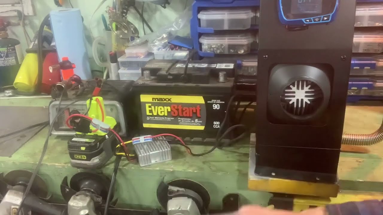 Vevor 5KW Diesel Parking Heater Part III  (Using a Ryobi 18V Battery for Power)
