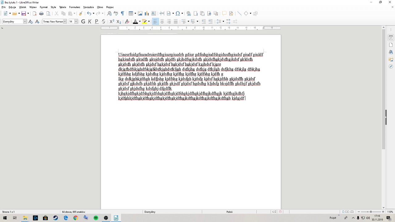 Podstawowa edycja tekstu w LibreOffice Write