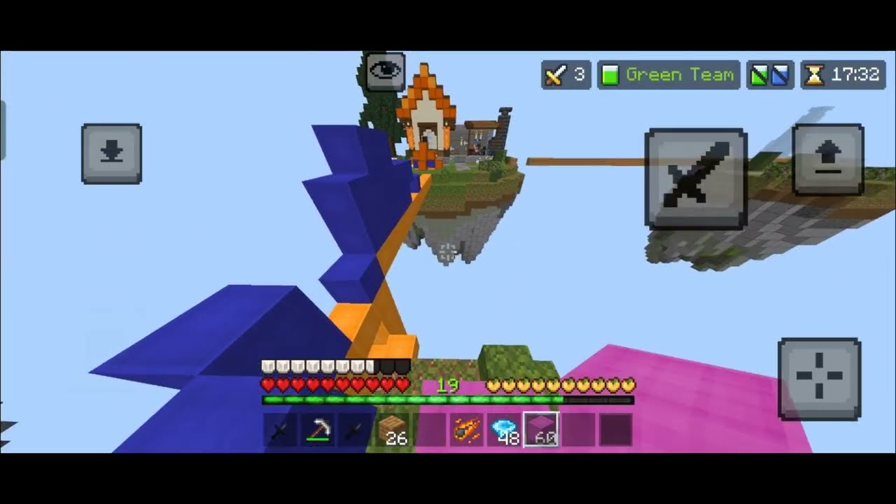 Hive bedwars gameplay in Mobile 