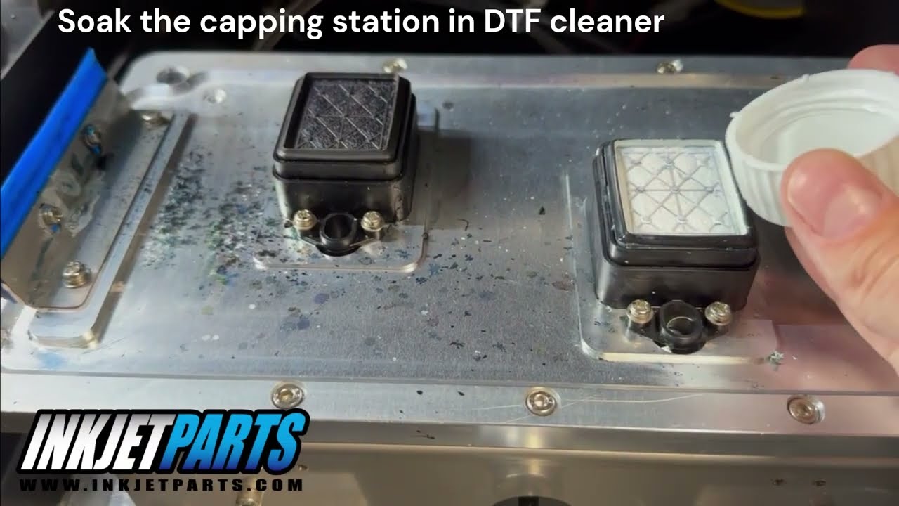 How to clean DTF printer capping station and printheads.