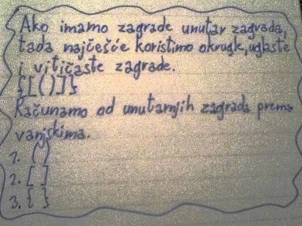 Zadatci iz matematike za 6. razred osnovne &scaron;kole