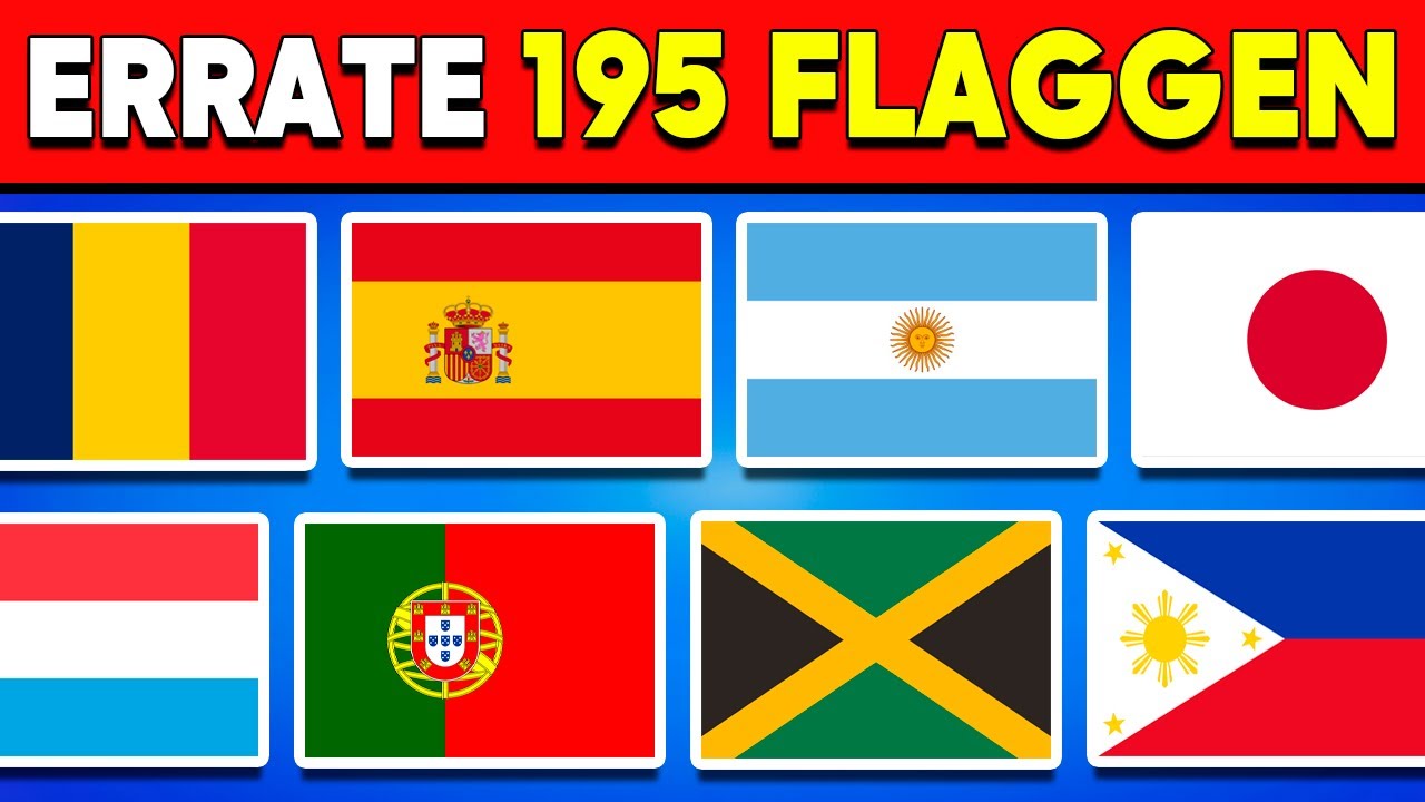 Errate alle 195 FLAGGEN der Welt! 🌎🚩 99% SCHEITERN