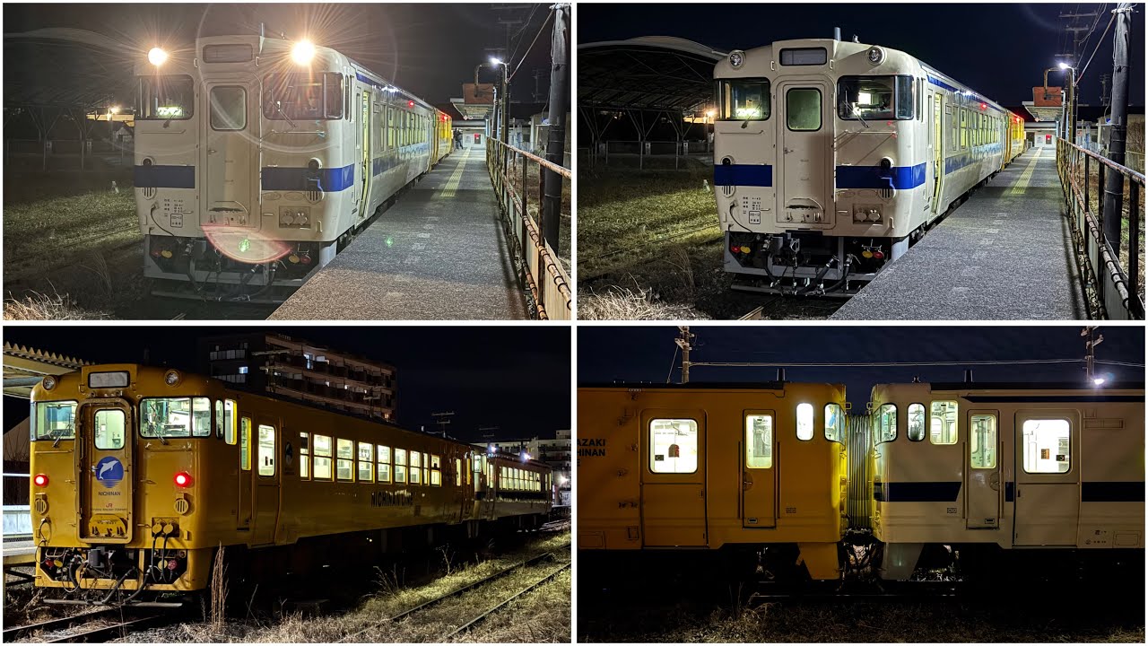 JR九州 日南線 夜の定期2両編成編 パート9 九州色＋日南色 
