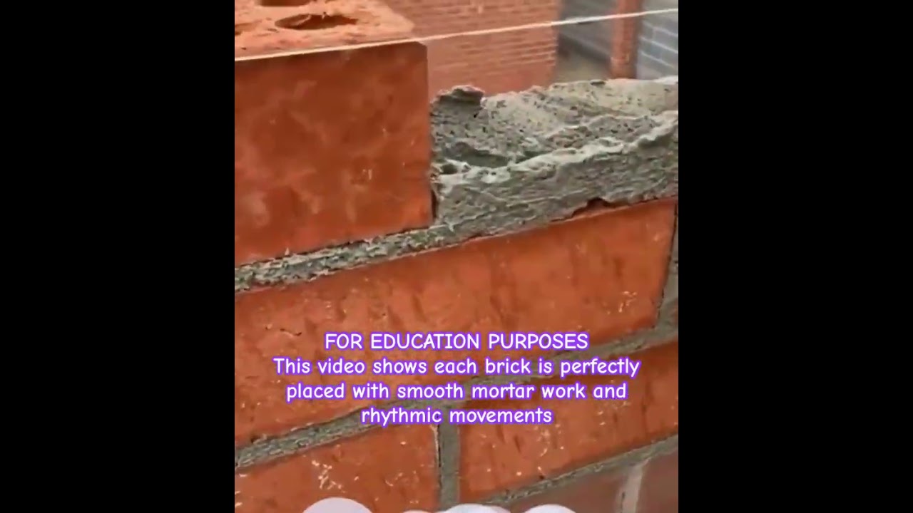 Bricklaying #shorts #ConstructionLife #Masonry #OddlySatisfying #SkilledLabor #Building #Craftsman