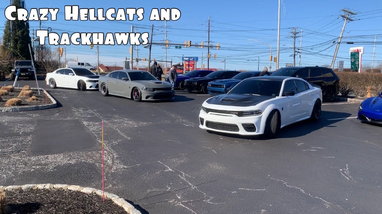Crazy Hellcats and Trackhawks Take Over Cars and Coffee