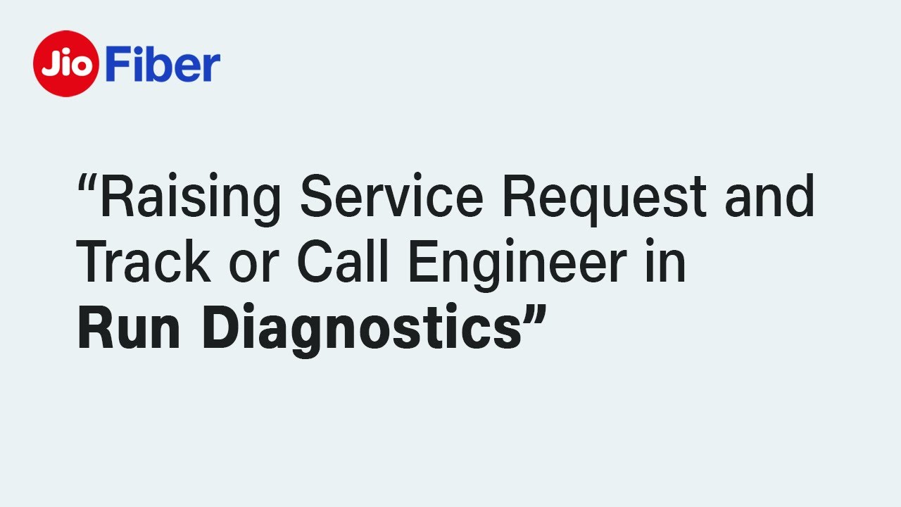 Raising Service Request and Track or Call Engineer in Run Diagnostics