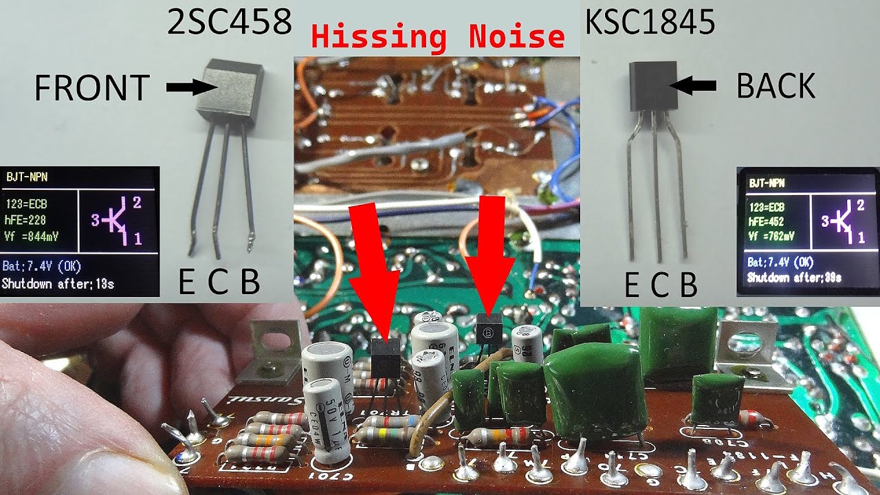 Amplifier, Receiver Noisy Transistor, Hissing Sound, Noisey, Crackling popping, Bad Transistors